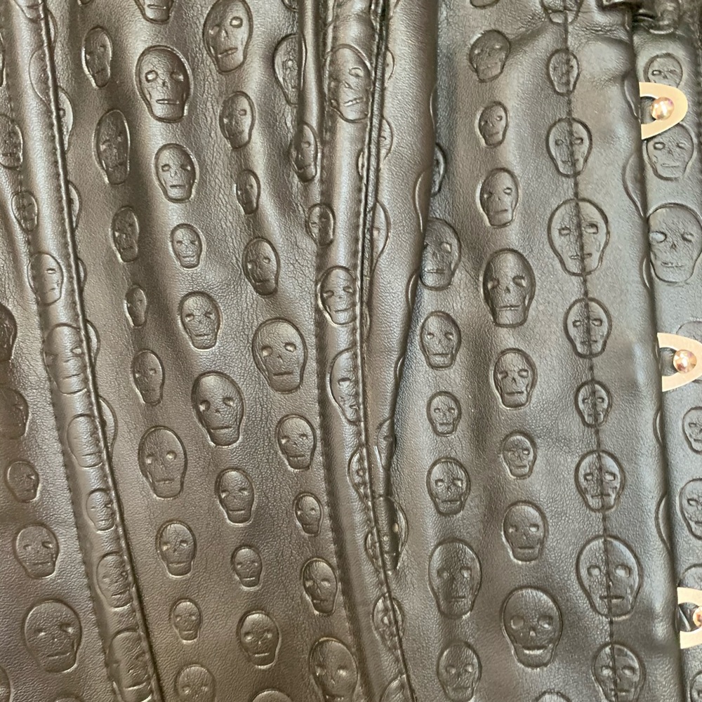 Sexy leather skull corset - brand new - mint - Picture 4 of 5